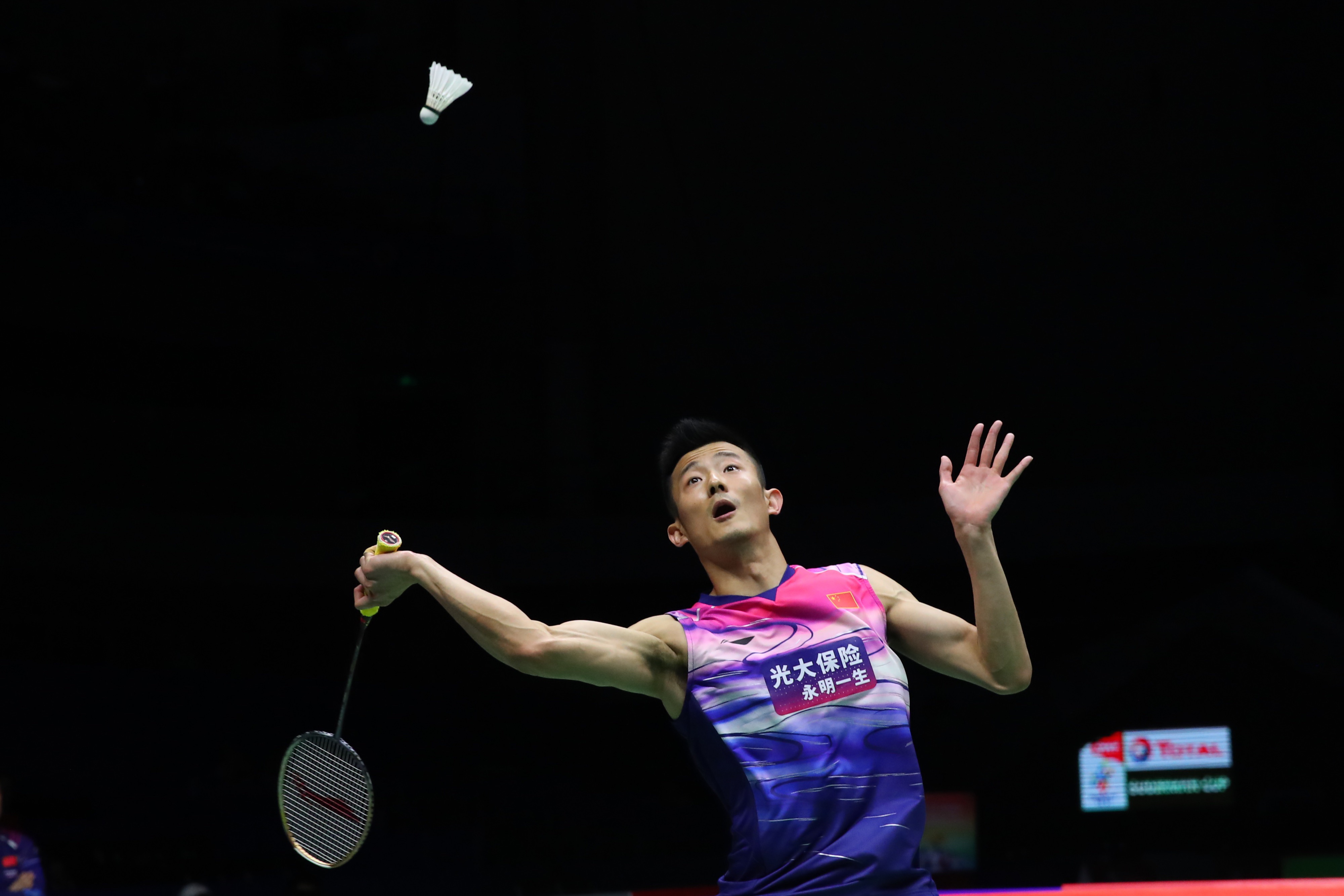 法国羽毛球队鏖战中国羽毛球队，谌龙关键制胜